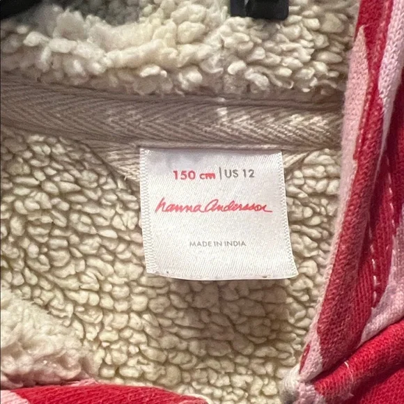 Hanna Andersson -Pink Heart Kids Zip up hoodie w Pockets! - Picture 3 of 9